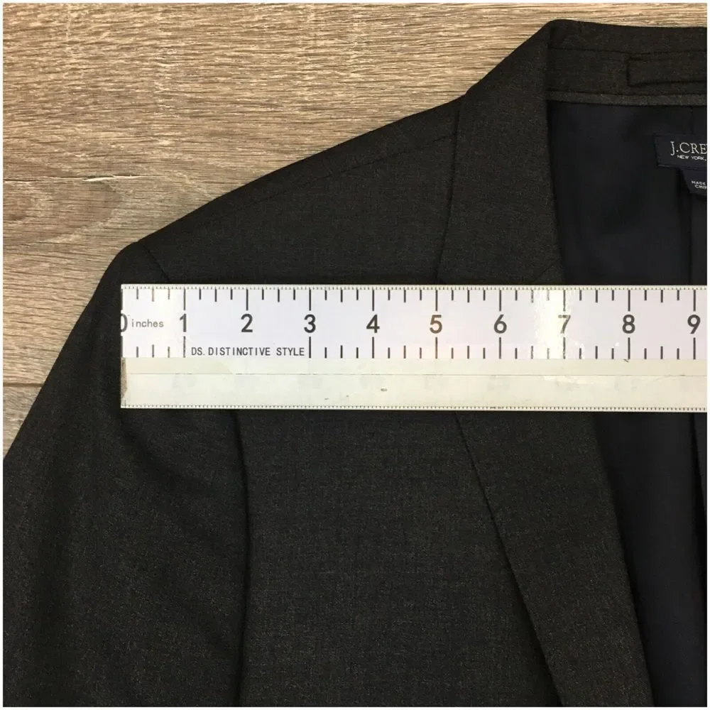 J CREW LUDLOW Mens Blazer Sport Coat Two Button Casual Jacket Size 42L Wool Suit